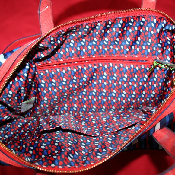 VERA BRADLEY SATCHEL TOTE CROSSBODY BAG COBALT NEW - Picture 5 of 8